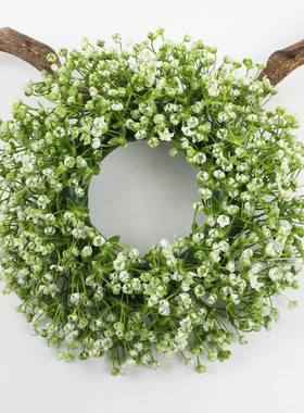 仿真植物花环家居婚庆婚礼装饰摆件人造假花圈满天星拍摄道具