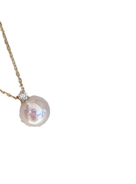 丹妮丝人造珍珠项链女锆石珍珠吊坠戴妃款颈链ins风小众饰品