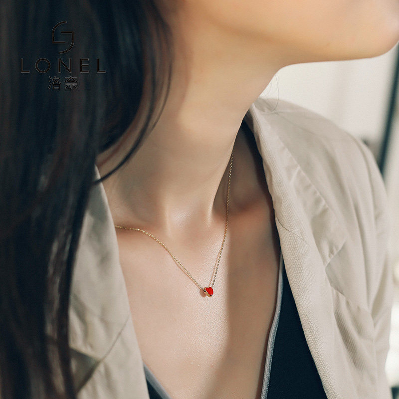 心形韩国女潮2020新款简约锁骨链 lonel洛奈项链