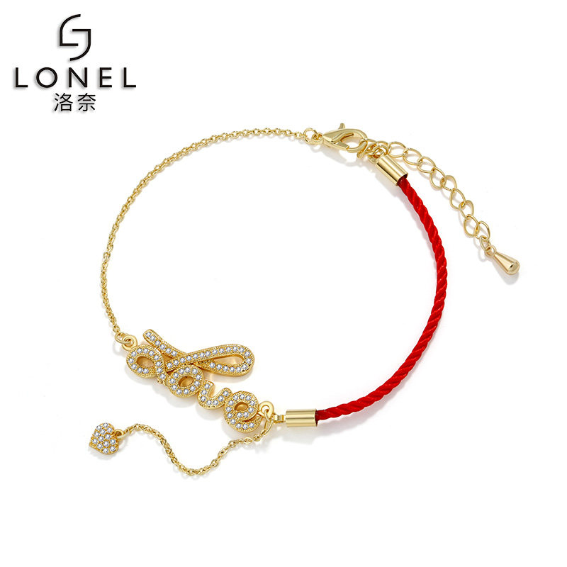 爱心字母女时尚森系简约ins手链 lonel洛奈手链
