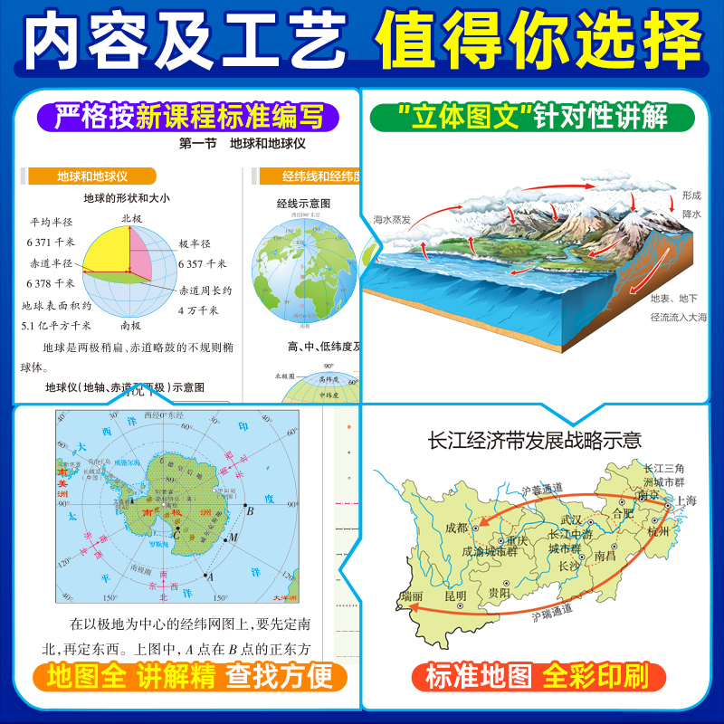 2025新版学霸图文详解地图册高中地理必修+选择性必修+区域地理pass绿卡图书高中版地理图册高一二三新教材新高考文科配套辅导书 - 图2