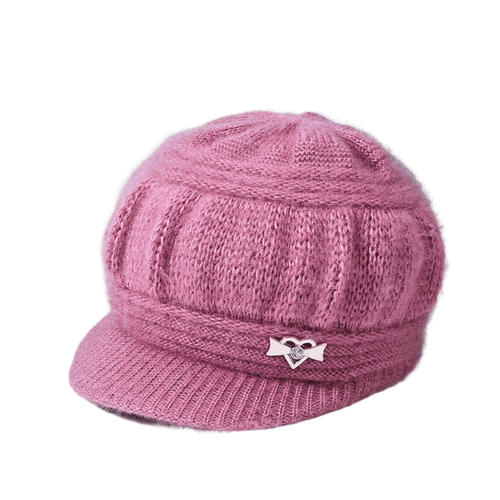 中老年人妈妈冬季帽子冬季棉帽奶奶老人保暖帽毛线帽加厚加绒 - 图3