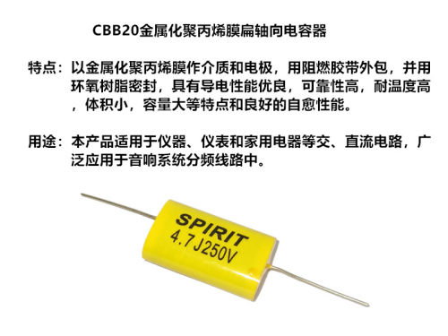 分频高音喇叭无极轴向电容250V1/2.2/3.3/4.7/5.6/6.8/10/12/15UF - 图0