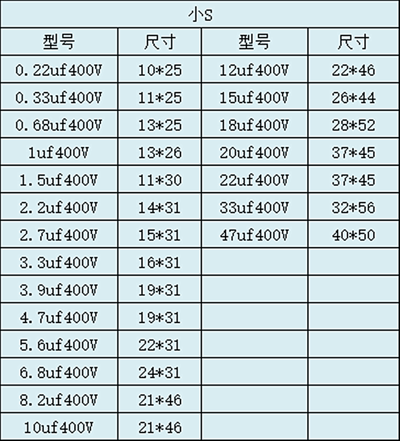 小S-SCR苏伦无极电容MKP铜脚发烧聚丙烯400V2.2/3.3/4.7/6.8/10UF - 图1