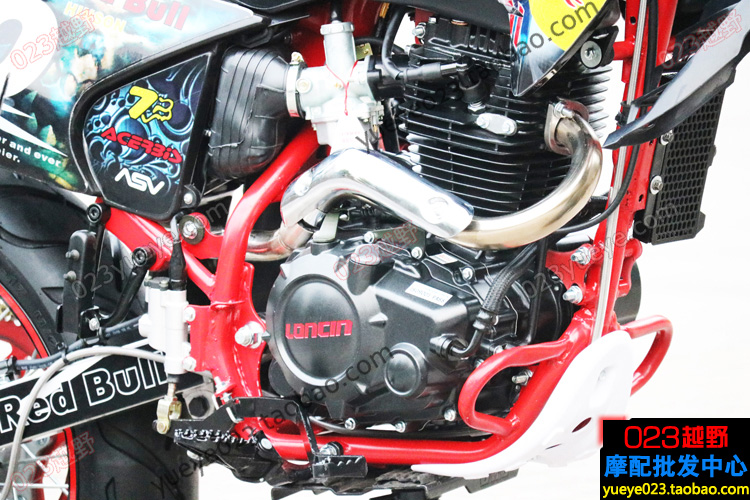 特技版CQR越野摩托车250CC改装滑胎款 RE250油冷专业大刹车-图3