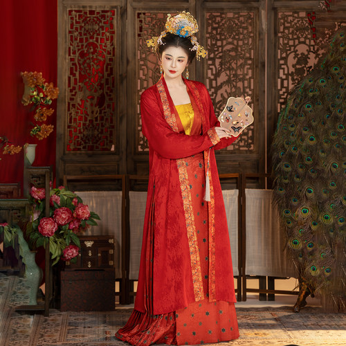 卿如故原创汉服宋制情侣婚服套装礼服嫁衣凤冠霞帔圆领袍敬酒出阁 - 图3