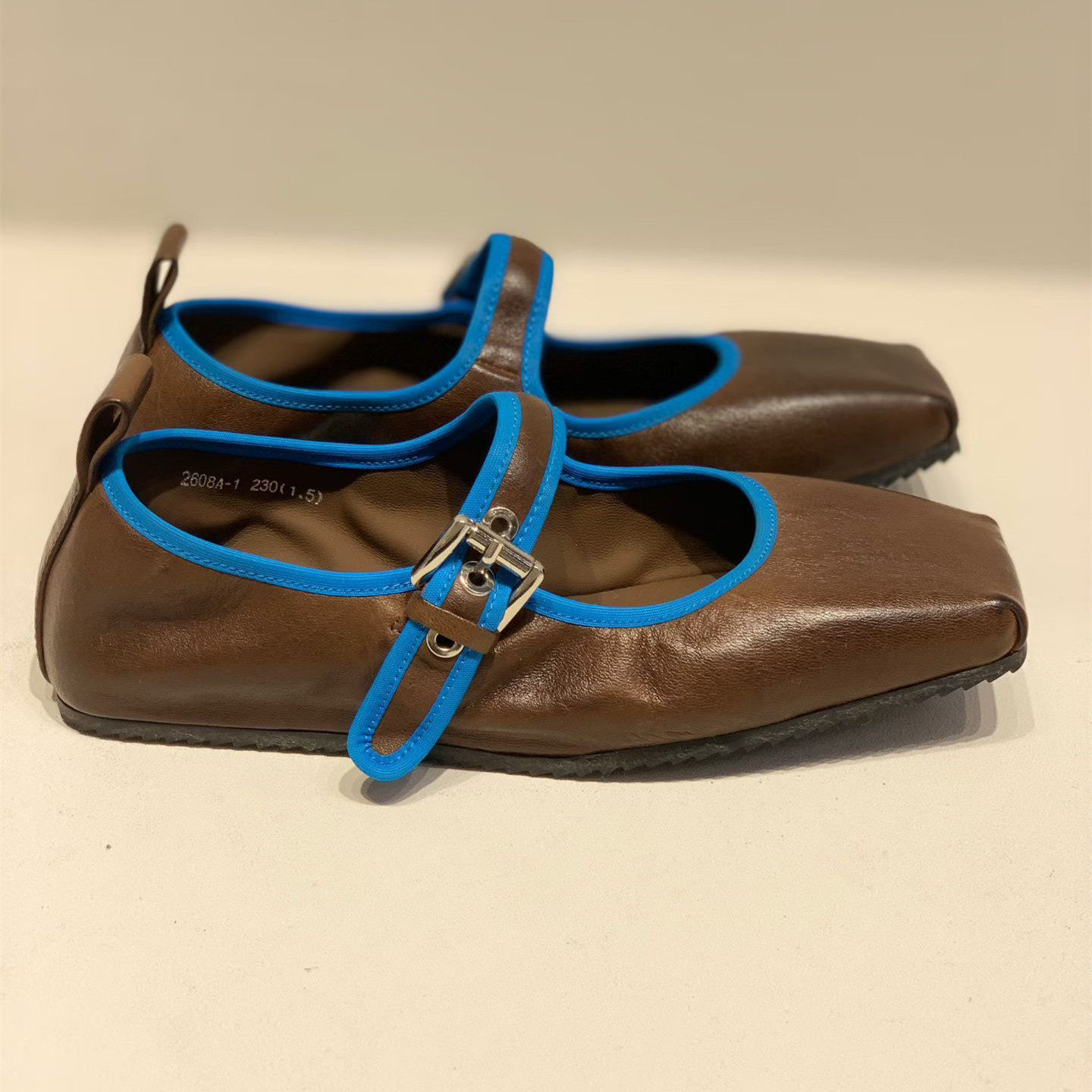 2026春款法式复古风方头玛丽珍鞋女双拼扣带平底芭蕾舞鞋百搭单鞋,淘宝优惠券,粉丝福利购,淘宝优惠卷