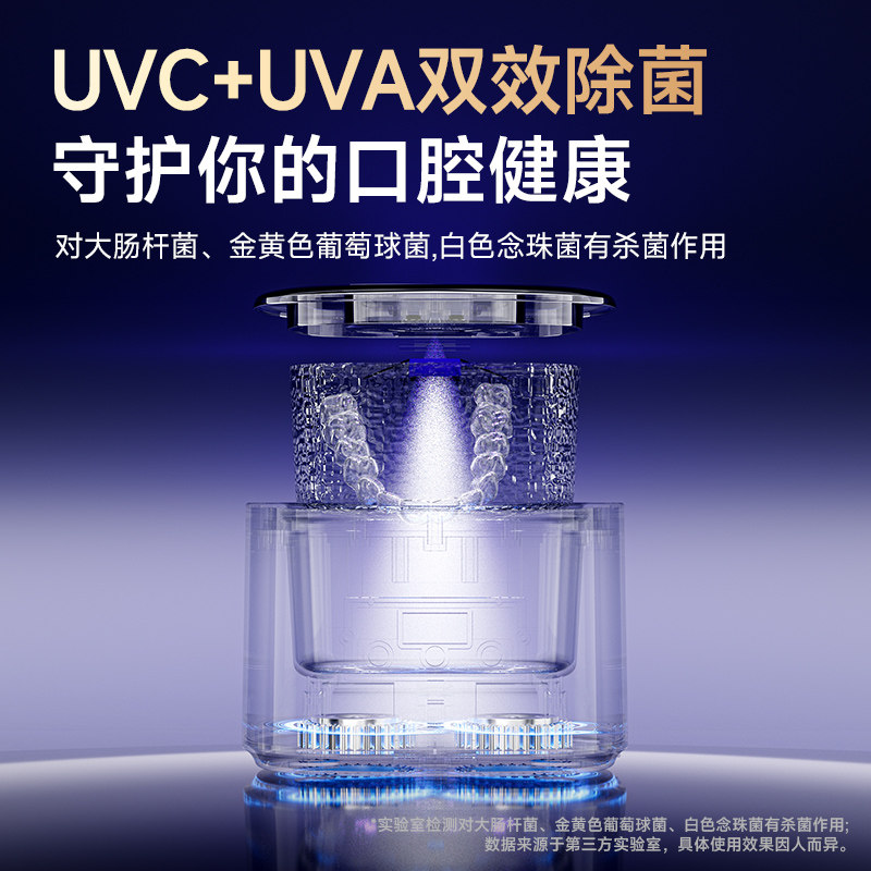 德国出口超声波隐形牙套清洗机便携360°立体清洁杀菌无线清洗器,淘宝优惠券,粉丝福利购,淘宝优惠卷
