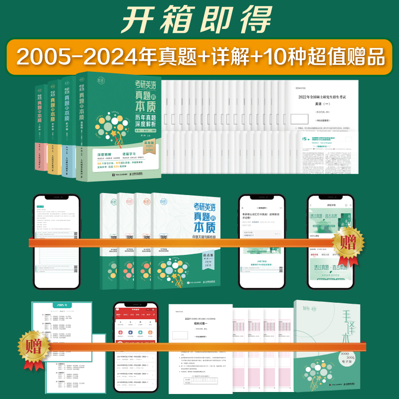 送配套视频】韦林2025真题的本质朱伟2025考研历年真题英语一英语二2005-2024年历年真题起点+进阶+上岸深度解析朱伟恋恋有词2025 - 图1