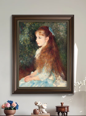 《少女像》美式画油画装饰画玄关走廊客厅挂画沙发背景画肌理油画