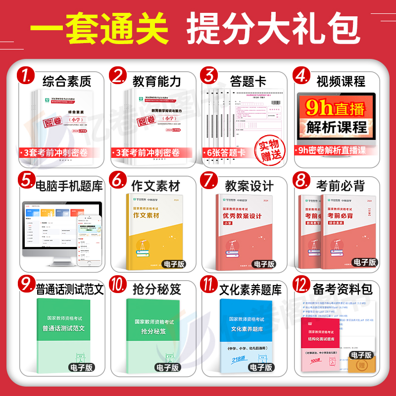 华图小学教资2024年下半年考试考前冲刺密卷模拟预测试卷密押卷真题教材刷题库试题习题笔试资料练习题科目一科二24教师证资格卷子 - 图1