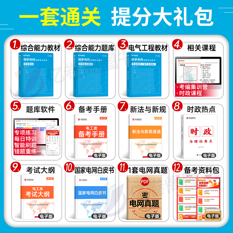 2024年国家电网考试资料教材真题库模拟卷综合知识财会类电气类习题刷题中公衡真国网二批笔试复习其他工学电工通信计算机面试南方-图1