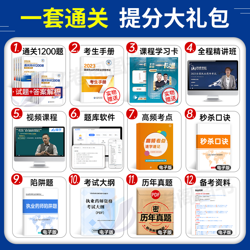 官方2024年版执业药药师1200题中药学习题集教材历年真题库习题试题全套2023中药师西药国家职业证资格考试药学专业知识一二润德押 - 图2