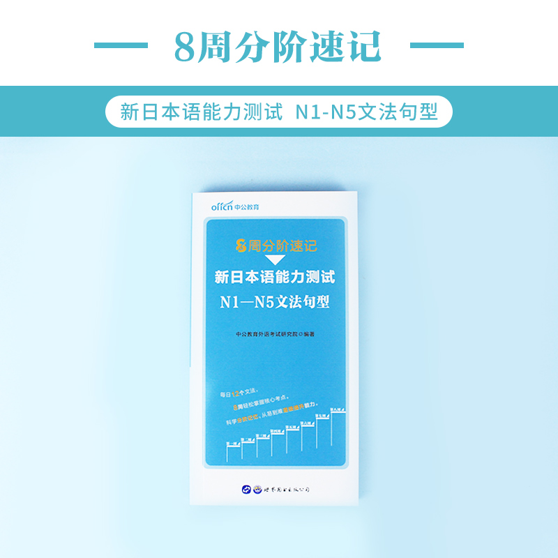 中公2024年新日本语能力测试8周分阶速记文法句型jlpt教材n1标准日语单词本n2历年真题库试卷n3字典语法try练习题n4模拟n5词汇2025 - 图1