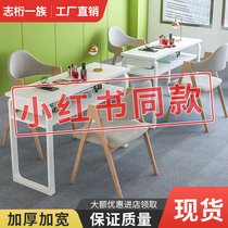 Special Price Economy Type Medecor Table Day Style Brief Meetto Net Red Bursting Single Biathlon Beauty Chia Table Chair Suit