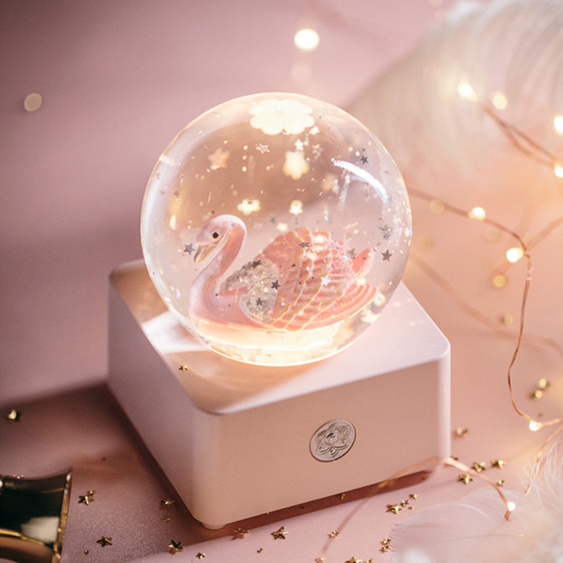 鸟之诗水晶球音乐盒八音盒飘雪花生日礼物送小女孩女生女朋友摆件,淘宝优惠券,粉丝福利购,淘宝优惠卷