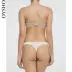 Oysho màu rắn ba mảnh đơn giản ren thấp eo thong đồ lót phụ nữ 32159564575 - G-string bikini quyến rũ G-string