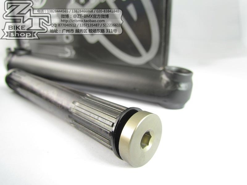 ZTBMX【premium】16 Spline cranks 175MM BMX曲柄黑色包邮-图1