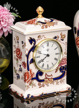 英国陶瓷时钟客厅摆件
