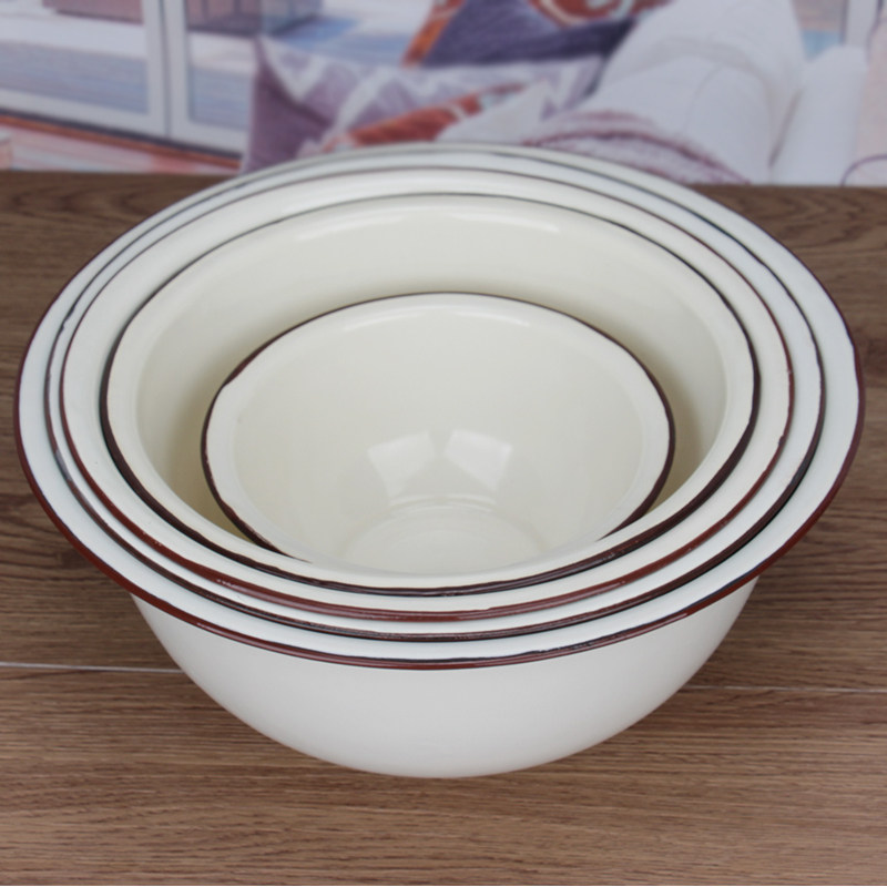 老式怀旧搪瓷饭碗快餐杯大缸子大号大容量菜汤盆和面盆泡面碗米白,淘宝优惠券,粉丝福利购,淘宝优惠卷