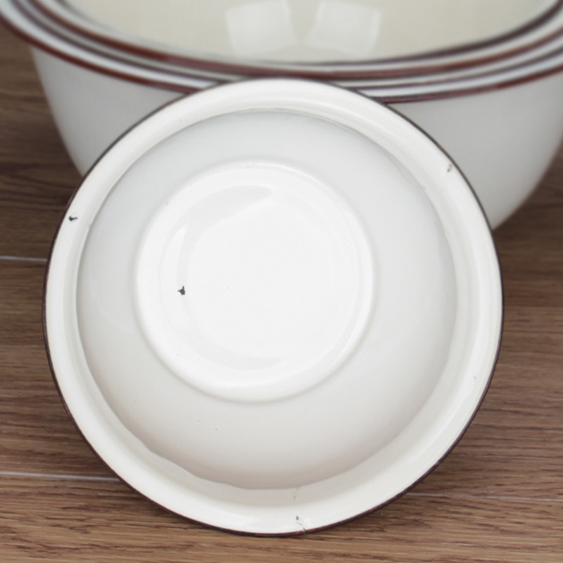 老式怀旧搪瓷饭碗快餐杯大缸子大号大容量菜汤盆和面盆泡面碗米白,淘宝优惠券,粉丝福利购,淘宝优惠卷