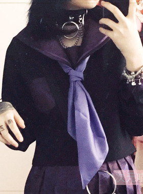 Lolita皮项圈项金属赛博朋克哥特