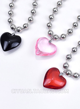 千禧辣妹爱心项链亚文化choker
