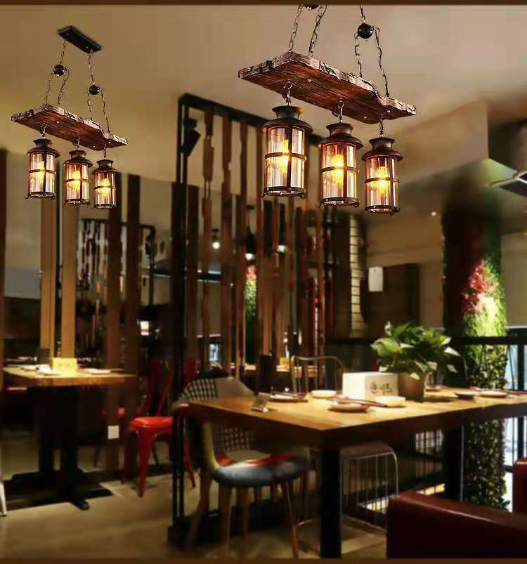 美式复古酒吧茶室咖啡侘寂田园民宿餐厅过道实木创意吊灯工厂直销,淘宝优惠券,粉丝福利购,淘宝优惠卷