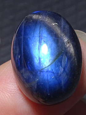 天然幽蓝钠长石戒托钠长石