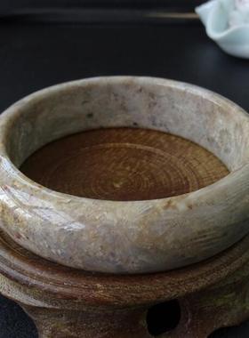 天然菊花石珊瑚玉手镯