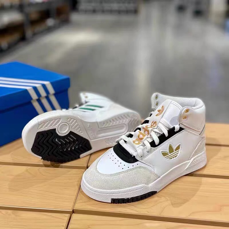 Adidas/阿迪达斯 三叶草男女Drop Step Xl中帮金标休闲板鞋GZ1581 - 图0