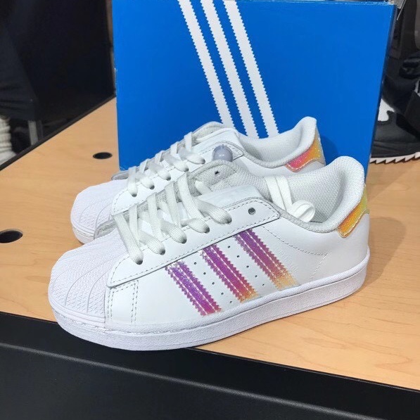 Adidas三叶草 SUPERSTAR儿童贝壳头运动休闲板鞋 CG6708 FV3147-图2