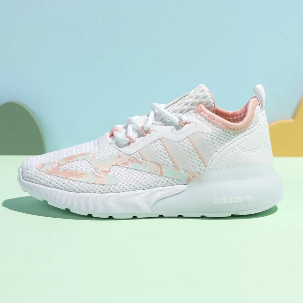 adidas阿迪达斯三叶草ZX 2K C女小童经典运动鞋H02365 - 图2