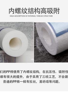 净水机器10寸PP棉滤芯平面100g