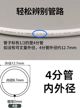 净水器4分PE管纯水机水管直饮水