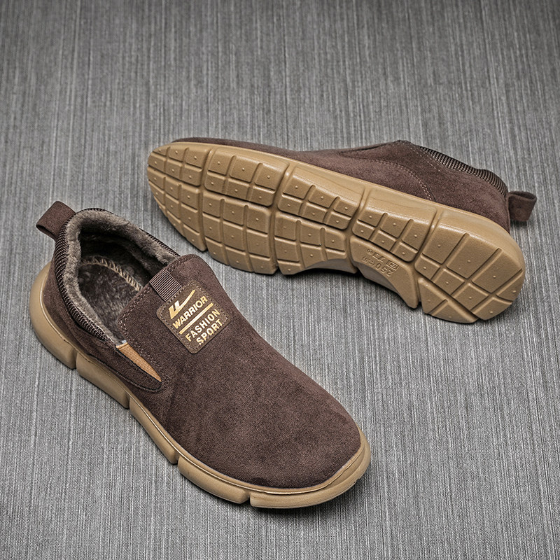 回力男鞋加绒加厚保暖舒适防滑懒人棉鞋百搭绒面老年休闲鞋秋冬季,淘宝优惠券,粉丝福利购,淘宝优惠卷