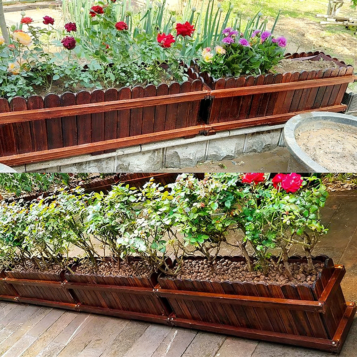 防腐木花箱户外庭院种植箱长方形木花槽室外花盆大号阳台种菜盆,淘宝优惠券,粉丝福利购,淘宝优惠卷