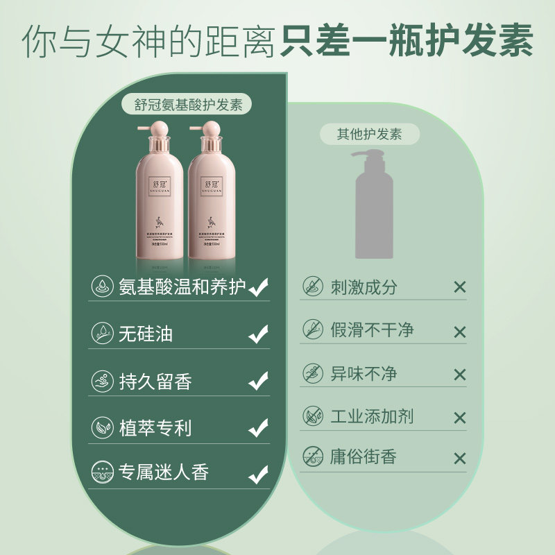 女顺滑烫染修复改善毛躁香味护发素 舒冠洗护其它护发