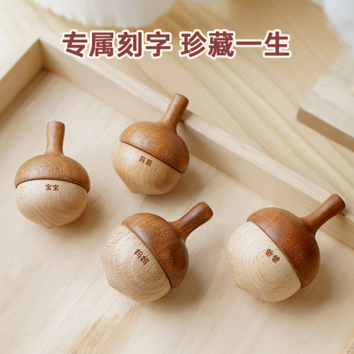 木艺爸爸儿童陀螺玩具手动旋转幼儿园男女孩传统木质玩具持久益智 - 图0