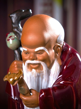 佛山中式风长辈陶瓷得福寿星公