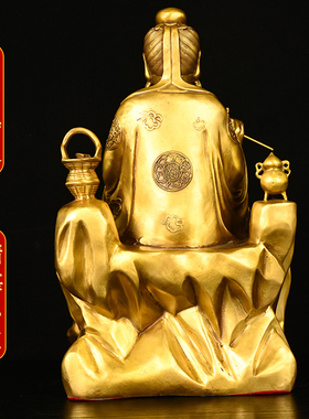 铜药王孙思邈纯铜像家居摆件五大名医圣孙思邈工艺品中医摆设铜器