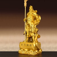 武财神立刀背剑关公摆件全铜关羽关二爷关公家居客厅玄关店铺神像