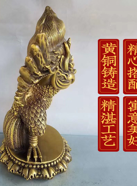 黄铜大鹏展翅金翅大鹏鸟摆件居家客厅公司开业办公室桌面装饰礼品