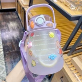 Вместительная и большая чайная чашка со стаканом, высококачественная детская трубочка, портативный чайник, коллекция 2023, популярно в интернете