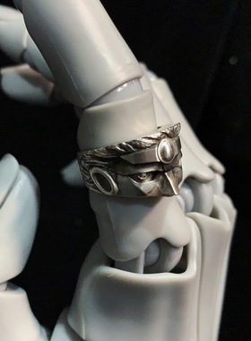 使者头雕戒指泰银太郎白金之星替身使者头雕个性复古指环手作漫改