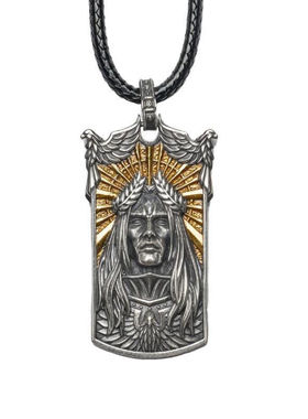 星辰铸造战锤周边帝皇圣徽吊坠潮流配饰复古色银色款做旧款游戏周