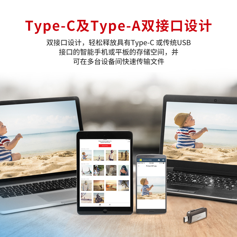 闪迪type-c手机u盘128g安卓手机u盘typec接口usb3.1电脑两用优盘 - 图3