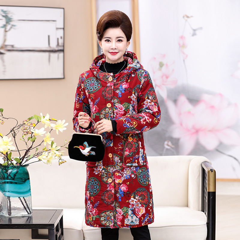中老年女装棉衣长外套妈妈冬装长款棉袄老年人加绒加厚大码棉服 中老年女装棉衣长外套妈妈冬装长款棉袄老年人加绒加厚大码棉服