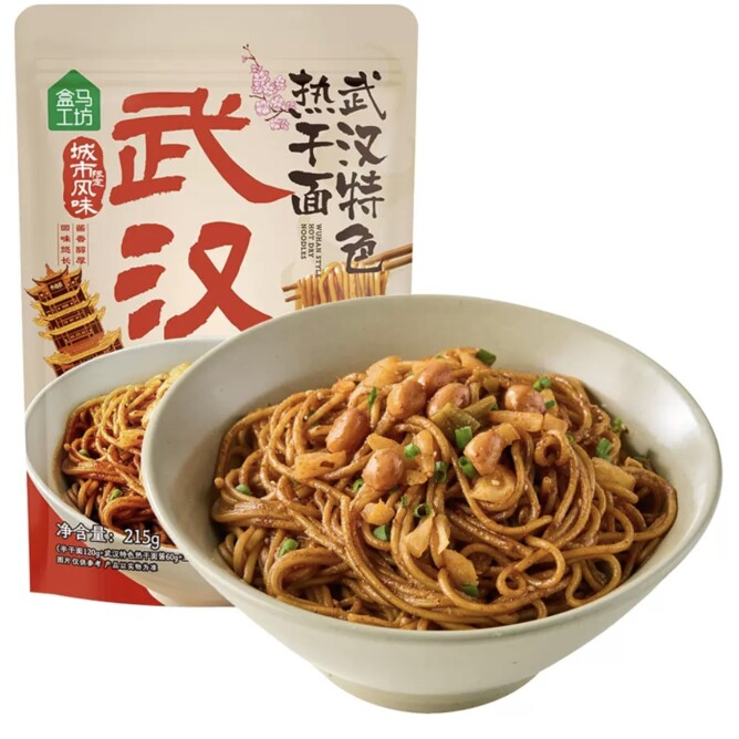 盒马工坊 老北京肉丁炸酱面 213g武汉特色热干面 215g