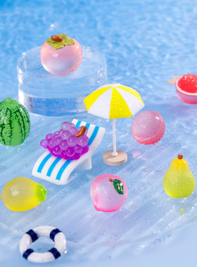 微景观简约现代创意夜光小水果仿真食玩萌粒盲袋 DIY饰品迷你摆件